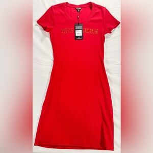 True Religion Red Ribbed Tee Dress. Very stretchy Sz M